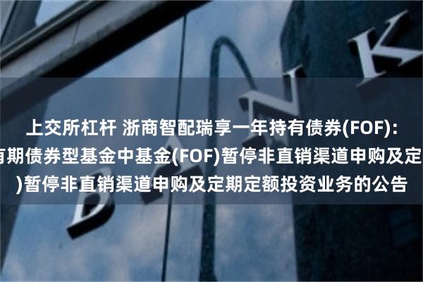 上交所杠杆 浙商智配瑞享一年持有债券(FOF): 浙商智配瑞享一年持有期债券型基金中基金(FOF)暂停非直销渠道申购及定期定额投资业务的公告
