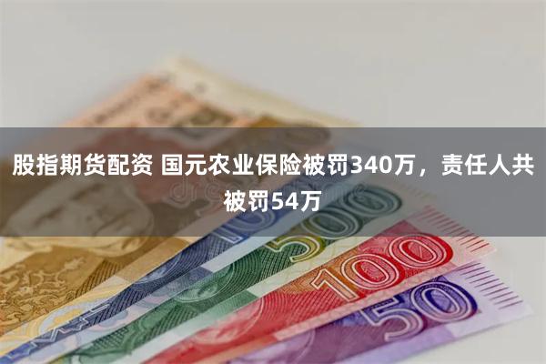 股指期货配资 国元农业保险被罚340万，责任人共被罚54万